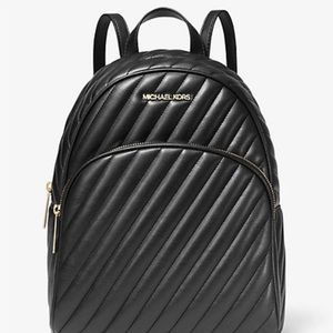 MK Abbey medium quilted leather backpack